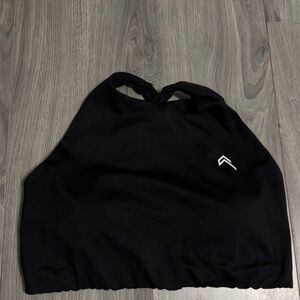 Black Halter Top with Logo